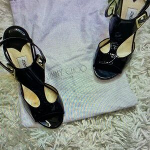 LOFT Black and Gold Heels for Women